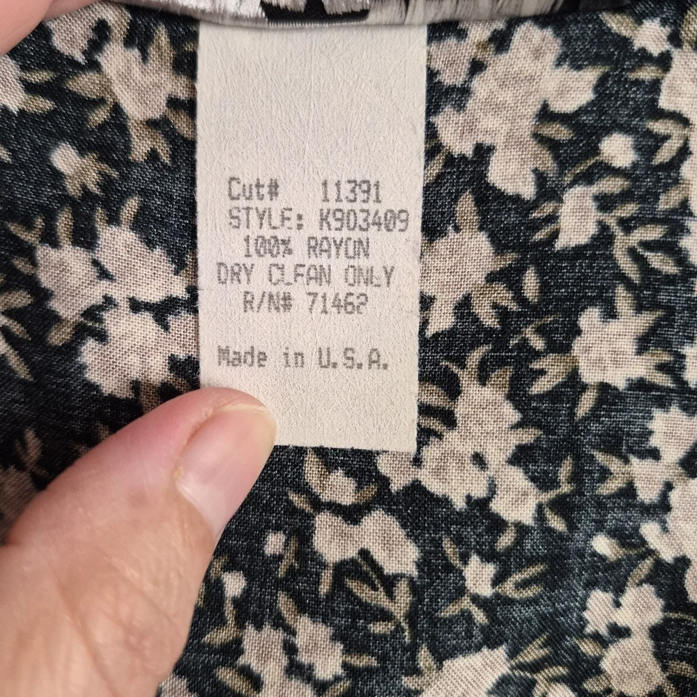 VTG Switch usa Dress Women's 7 Black Soft Witchy A-line Romantic Grunge 90's - Picture 4 of 10